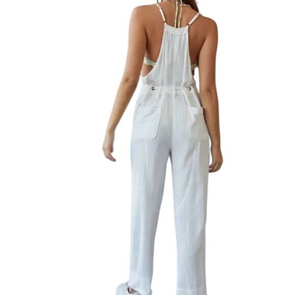 Urban Outfitters BDG Bailey White Linen Overalls - Picture 5 of 10